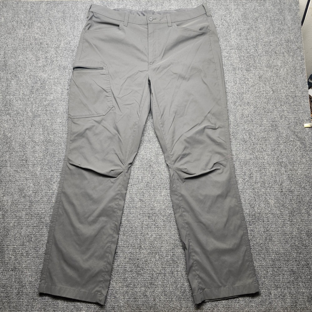 Eddie Bauer First Ascent Guide Pro Pants Mens 38x32 Gray Hiking Outdoor Stretch